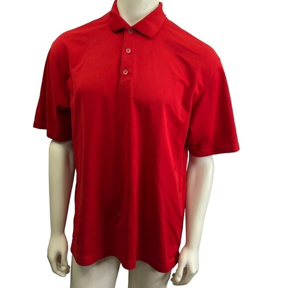 NIKE MENS  GOLF NIKE FIT DRY RED POLO SHIRT SZ LG - Picture 1 of 6